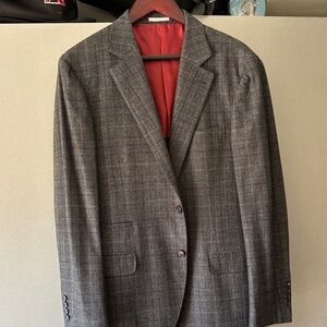 Brunello Cucinelli Charcoal Checkered Blazer